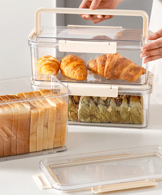 Caja de plástico para pan