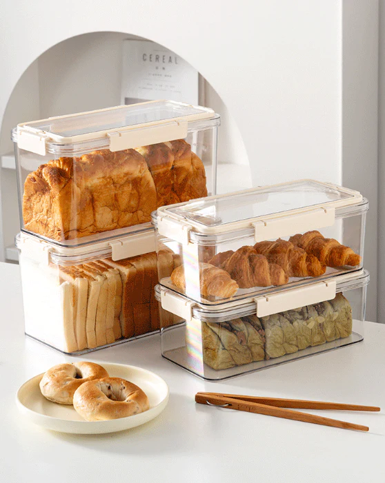 Caja de plástico para pan
