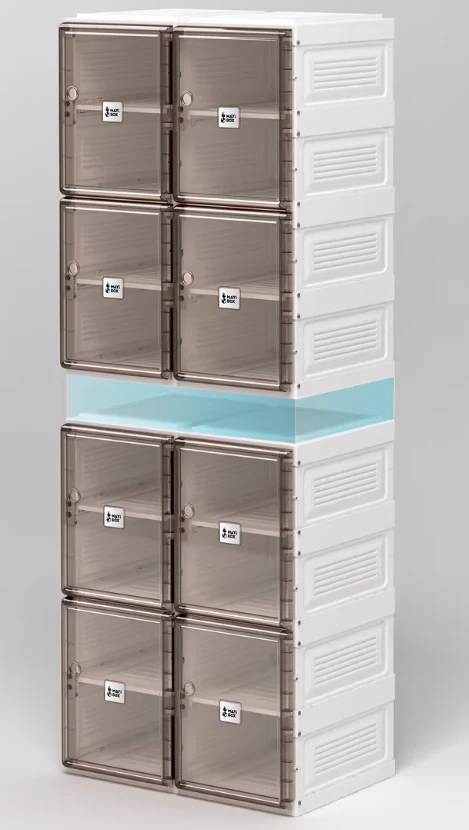 Caja de zapatos de plástico apilable transparente