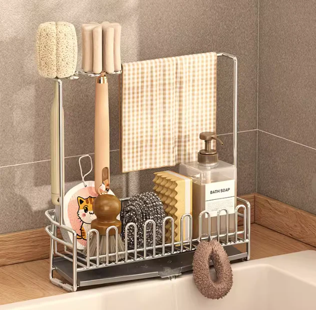 Bandeja de drenaje con soporte de esponde de cocina